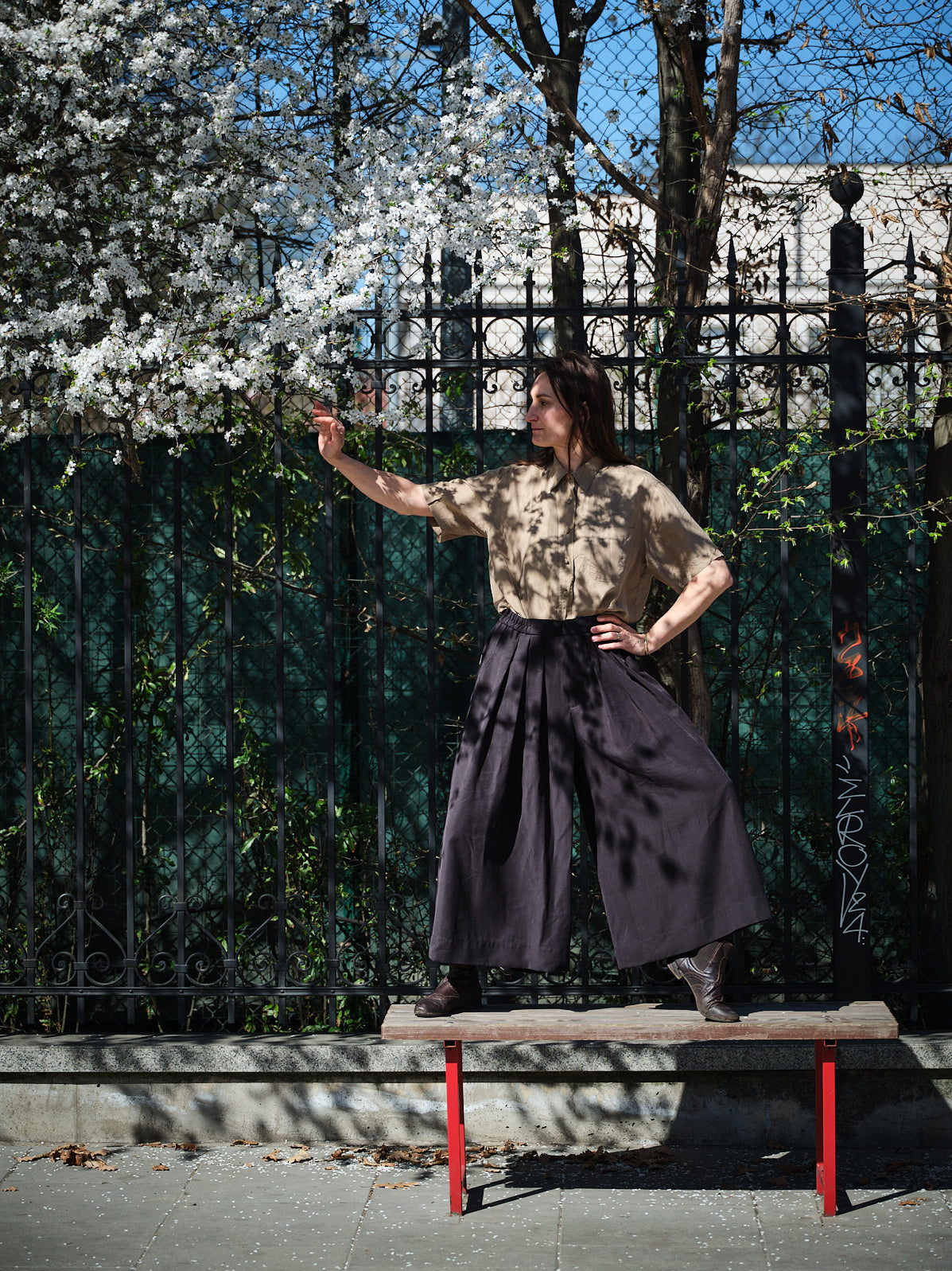 WEST HAKAMA black tencel pants – My Store