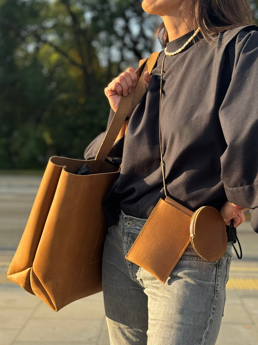 Torba XXL CAMEL 100% skóra naturalna
