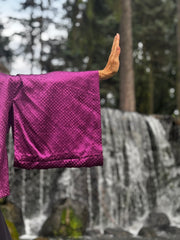 kimono AUBERGINE 100% jedwab