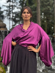 kimono AUBERGINE 100% jedwab