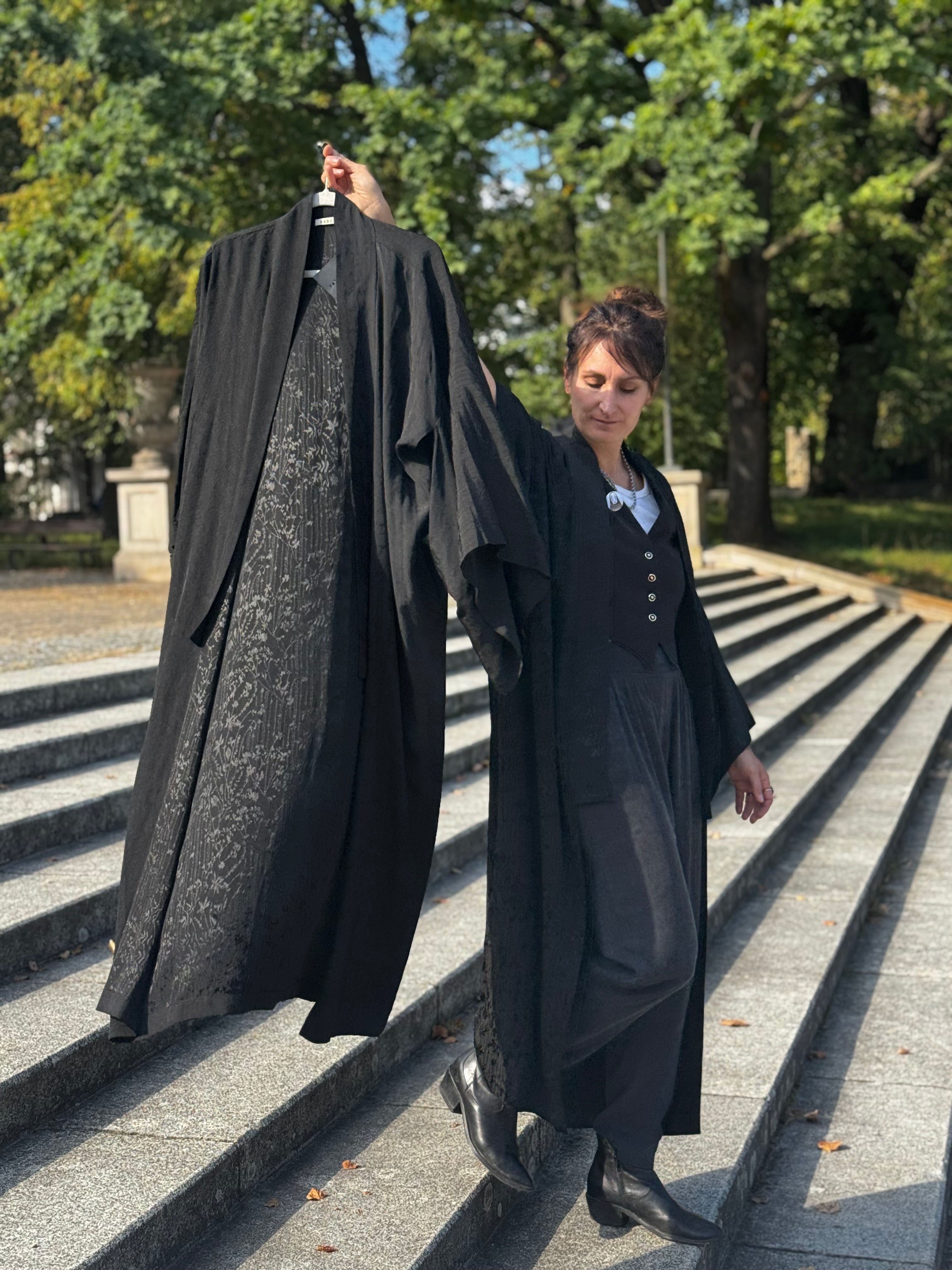 Kimono JACQUARD BLACK MAT
