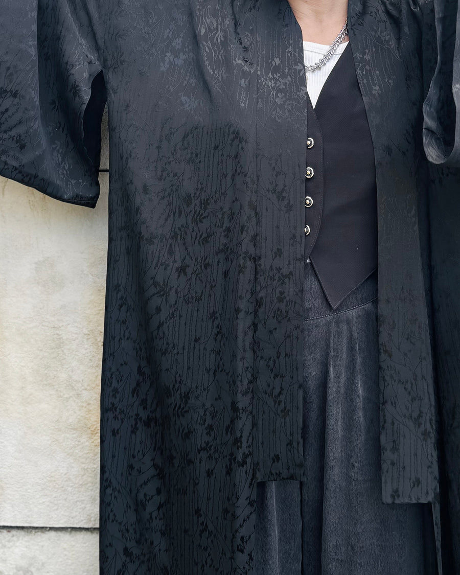 Kimono JACQUARD BLACK MAT