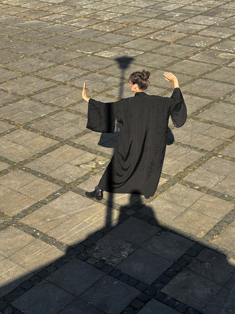 Kimono JACQUARD BLACK MAT