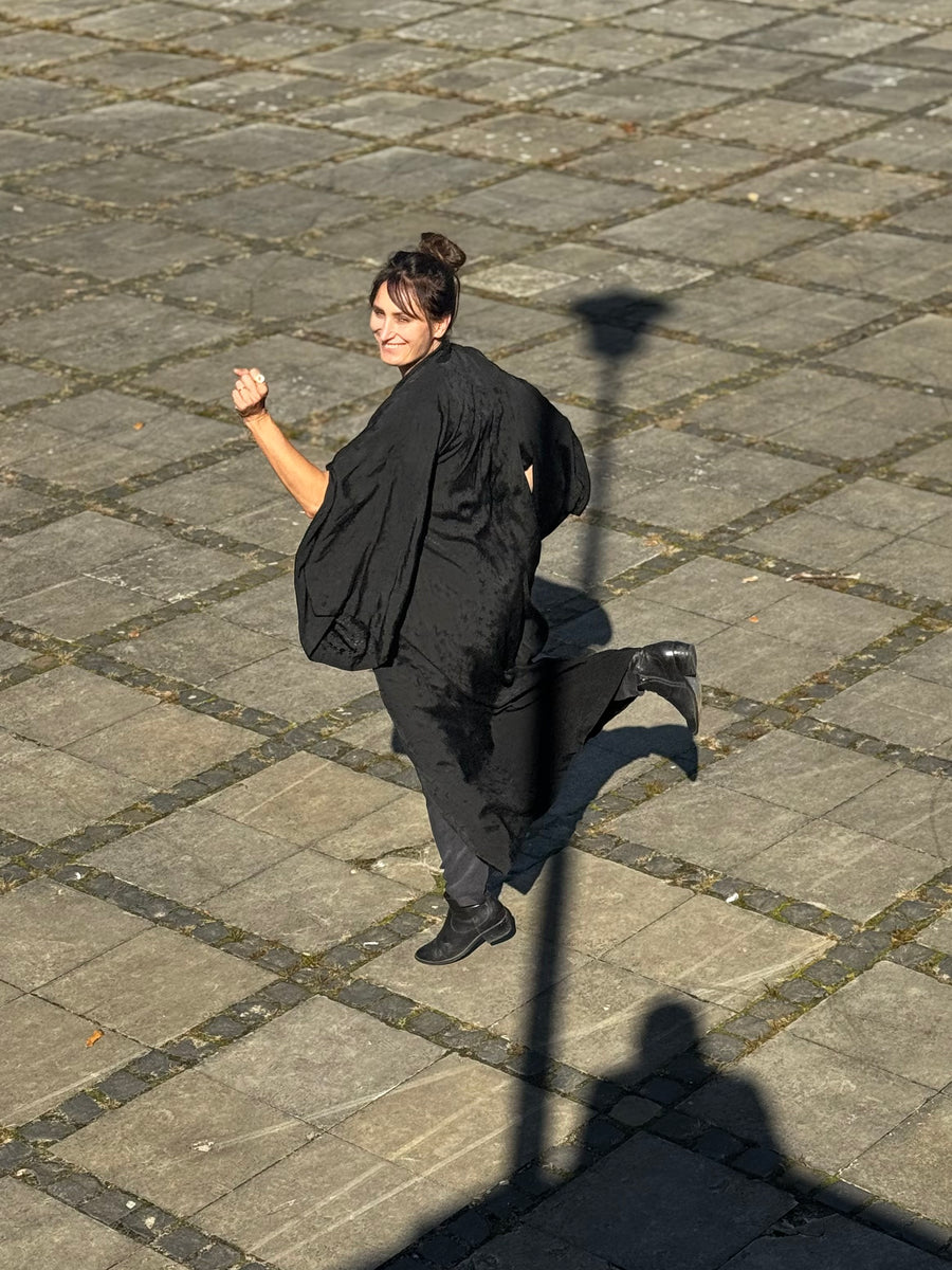 Kimono JACQUARD BLACK MAT