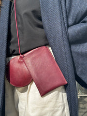 Duo Set BORDO 100% skóra naturalna