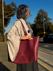 Torba XXL Bordo 100% leather