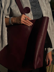 Torba XXL Bordo 100% leather