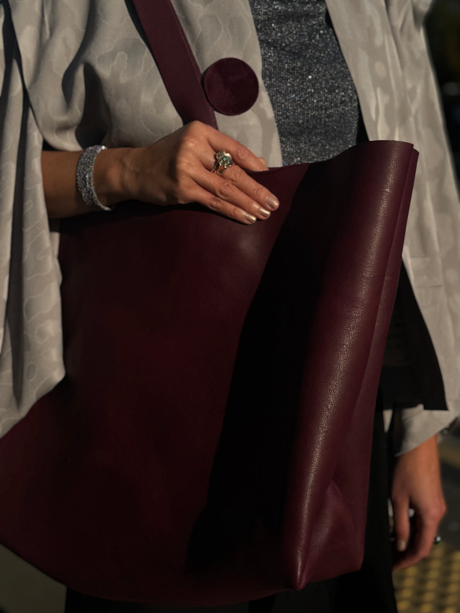 Torba XXL Bordo 100% leather