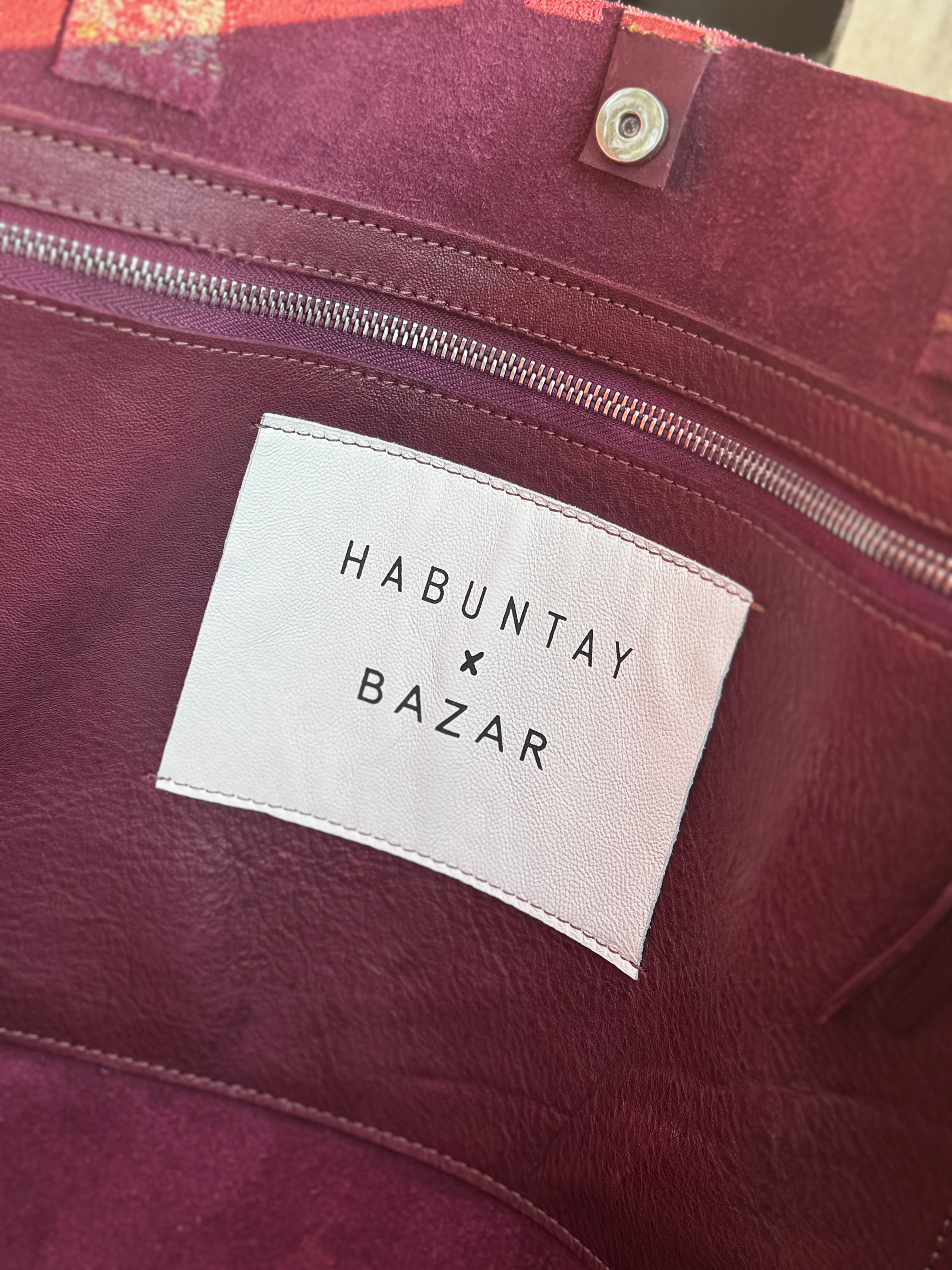 Torba XXL Bordo 100% leather