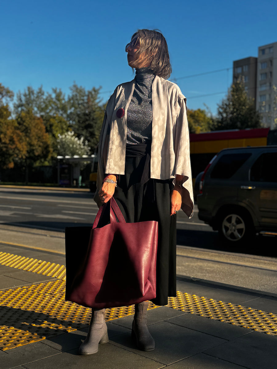 Torba XXL Bordo 100% leather