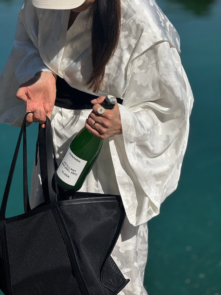 kimono WHITE JACQUARD