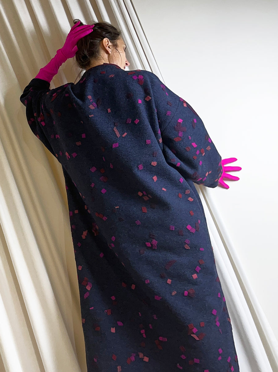 Kimono płaszcz PIET ART granat