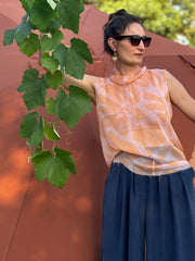 Transparentna bluzka z jedwabiu PEACHES