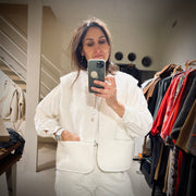 kamizelka IVORY virgin wool