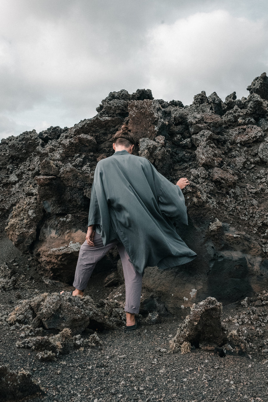 kimono BASALT tencel