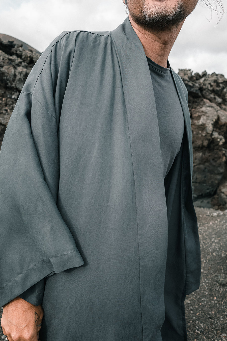 kimono BASALT tencel