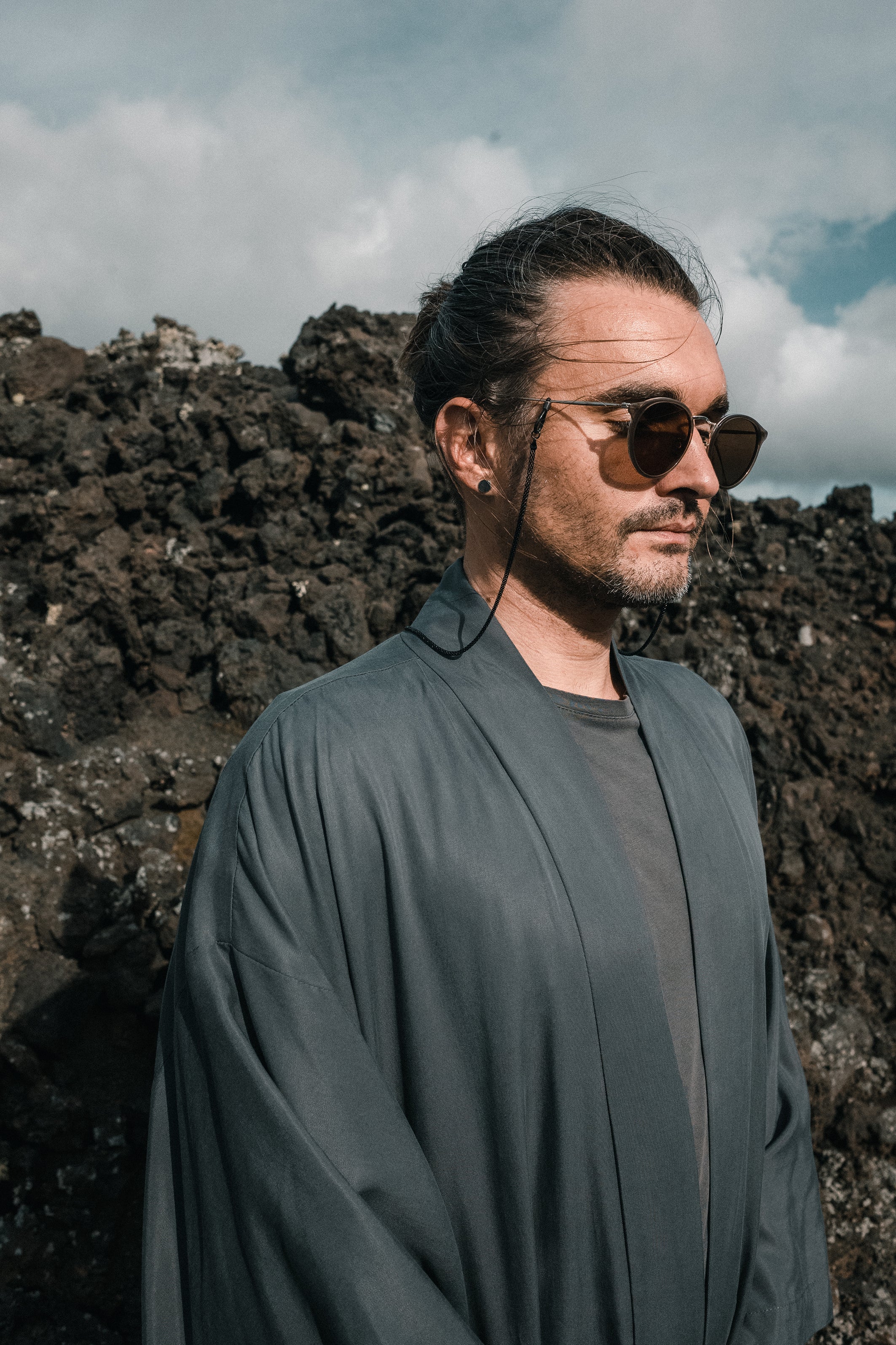 kimono BASALT tencel