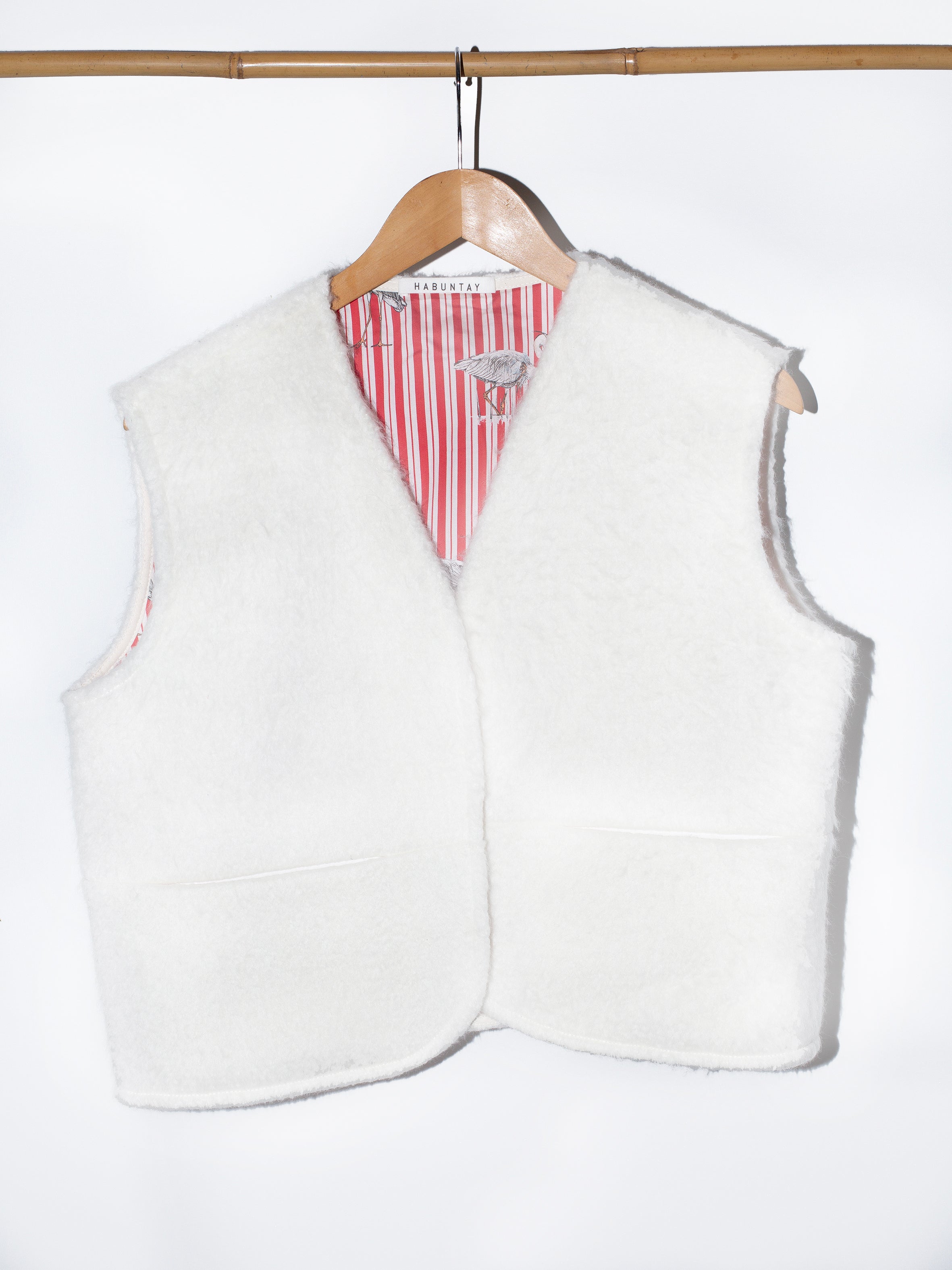 kamizelka IVORY virgin wool