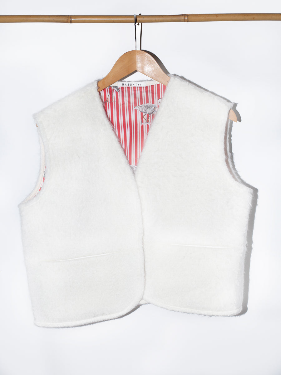 kamizelka IVORY virgin wool