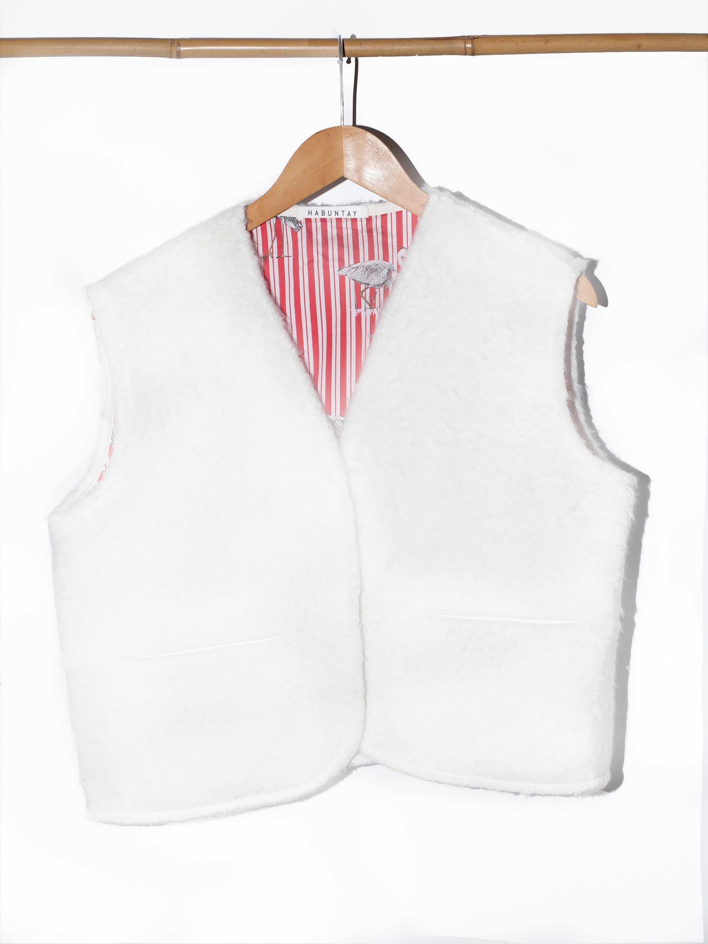 kamizelka IVORY virgin wool