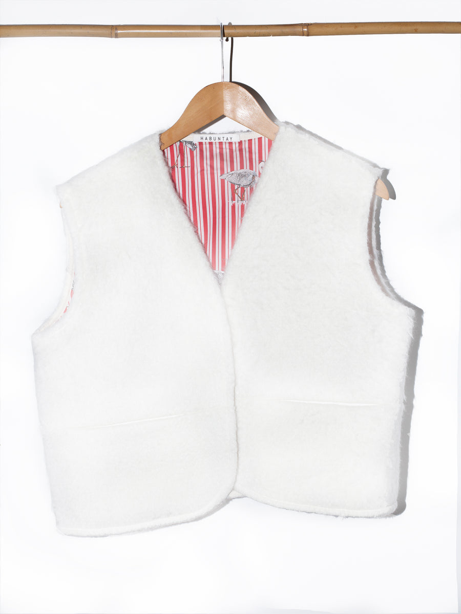 kamizelka IVORY virgin wool