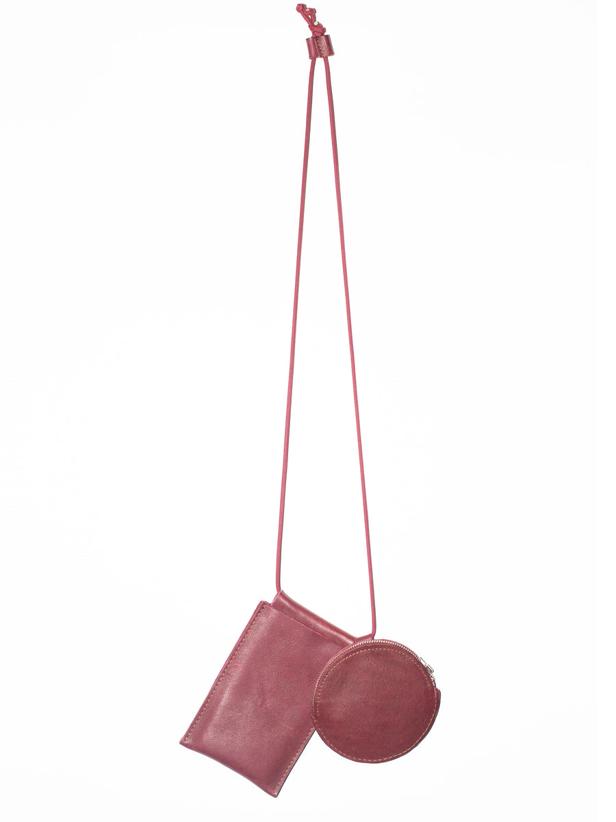 Duo Set BORDO 100% skóra naturalna