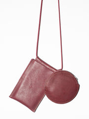 Duo Set BORDO 100% skóra naturalna