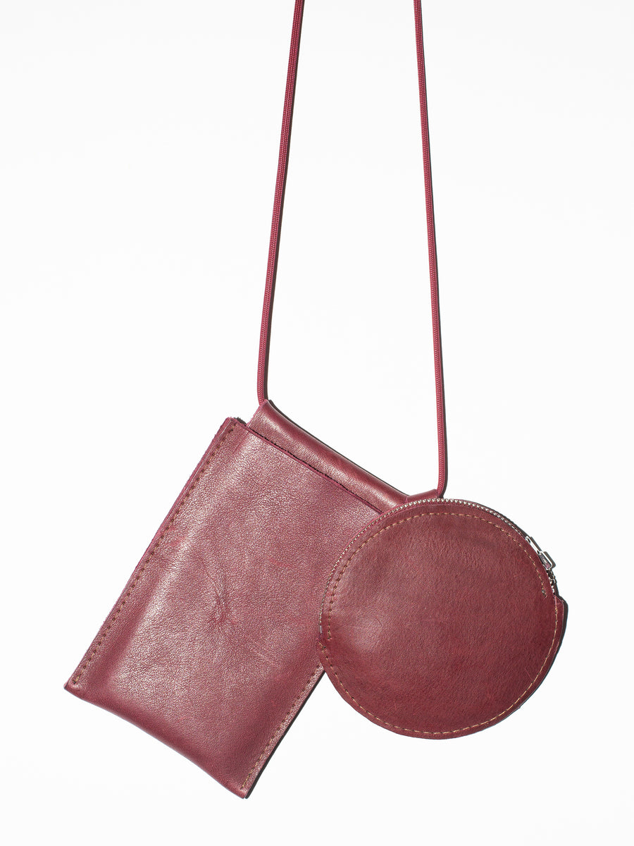 Duo Set BORDO 100% skóra naturalna