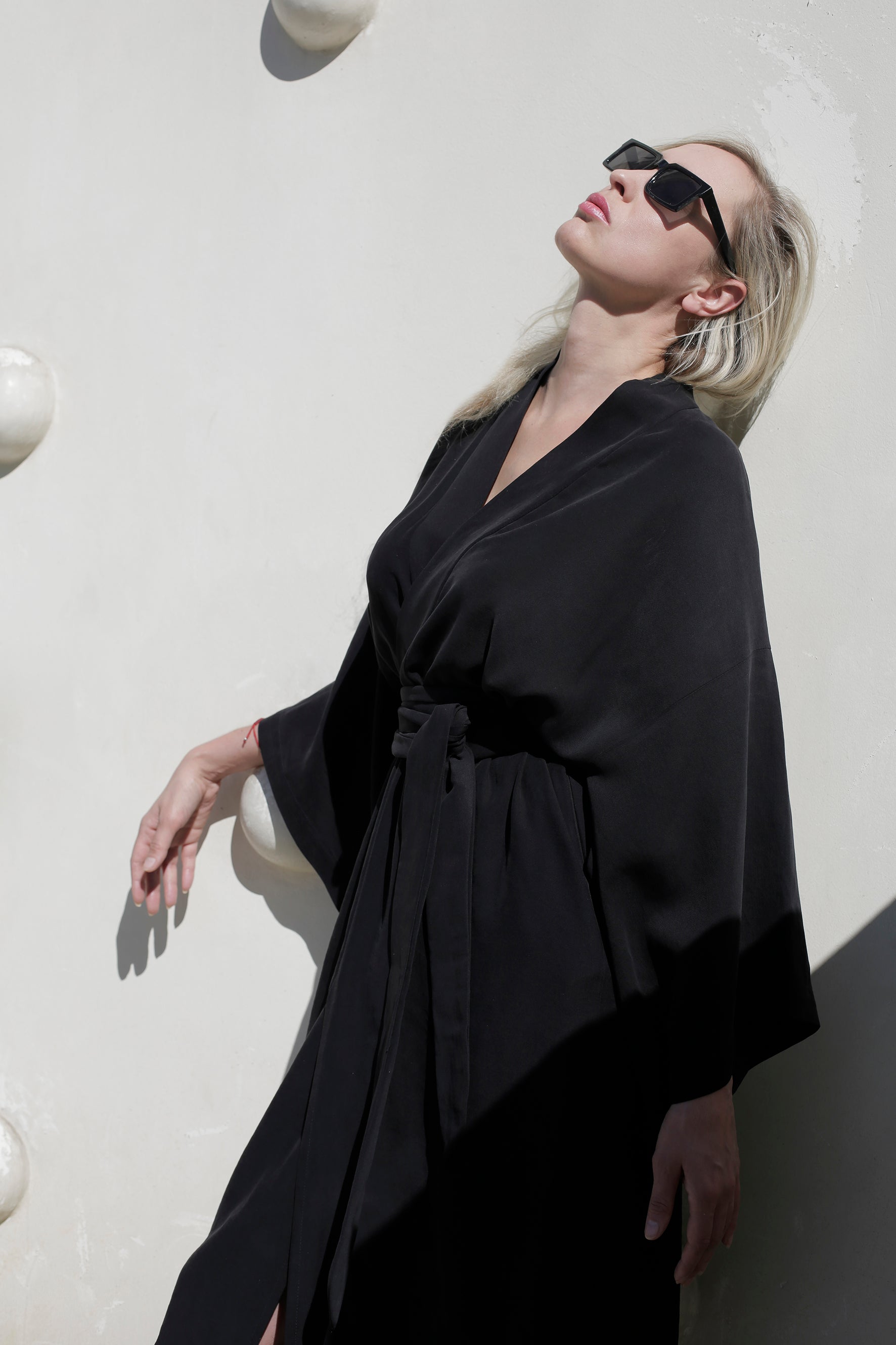 Kimono DEEP BLACK tencel