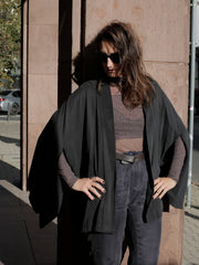 kimono JIN じん black tencel