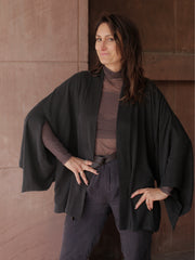 kimono JIN じん black tencel