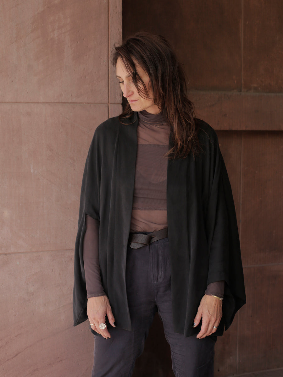 kimono JIN じん black tencel