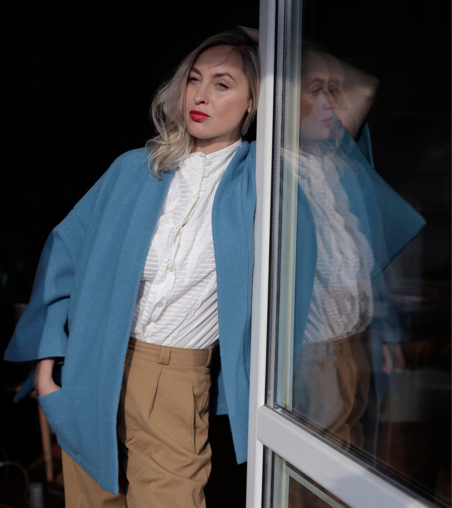 Kimono COLD BLUE short