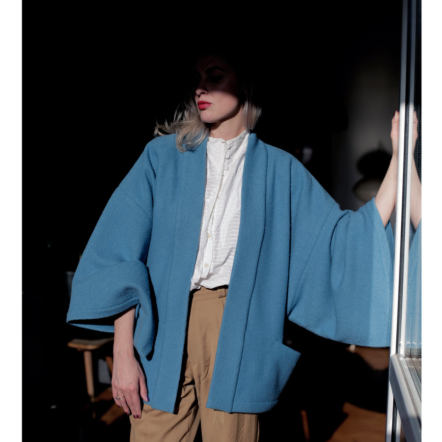 Kimono COLD BLUE short
