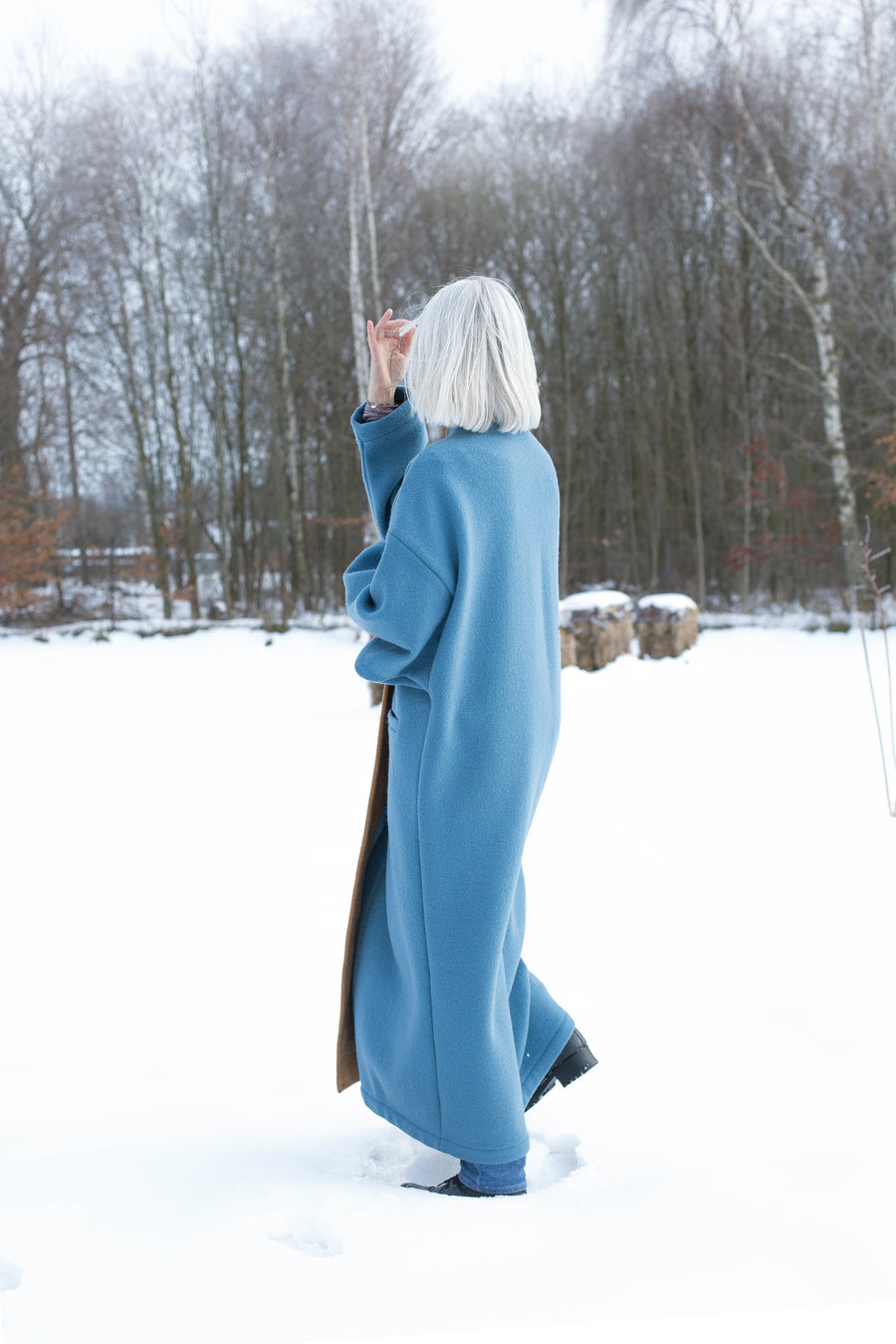 Kimono COLD BLUE long