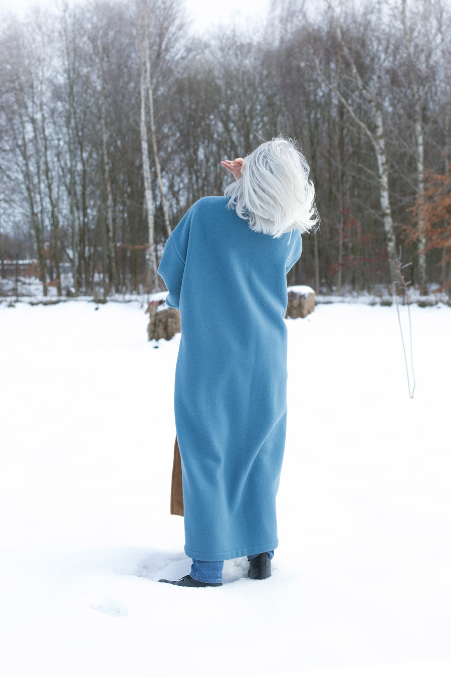 Kimono COLD BLUE long