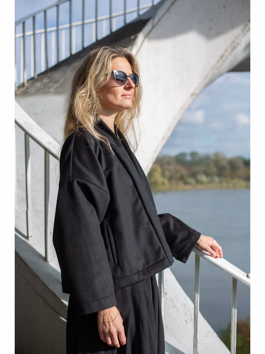 kimono  BLACK kaszmir