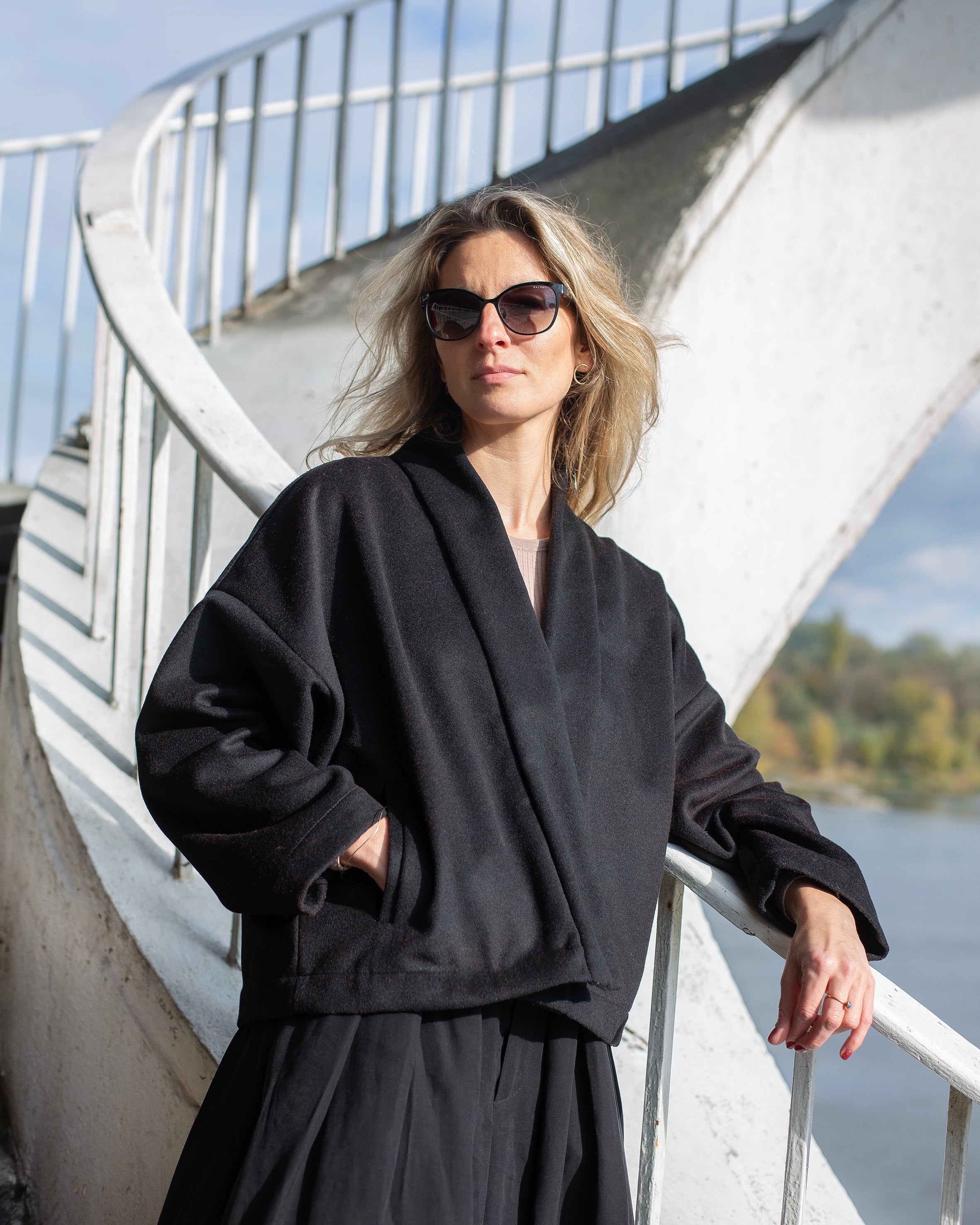 kimono  BLACK kaszmir