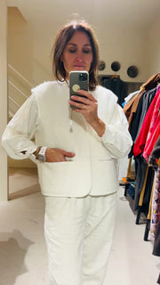 kamizelka IVORY virgin wool